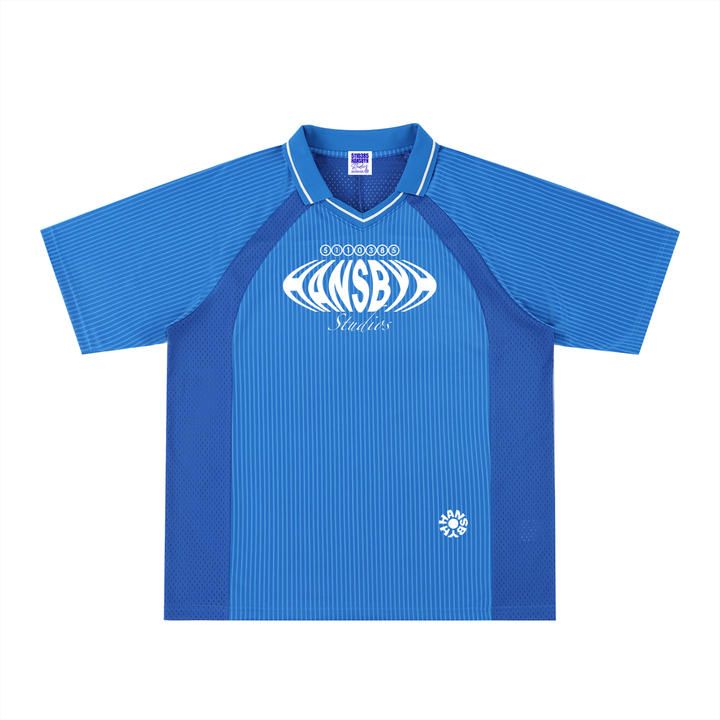 Striped V-Neck Soccer Jersey
