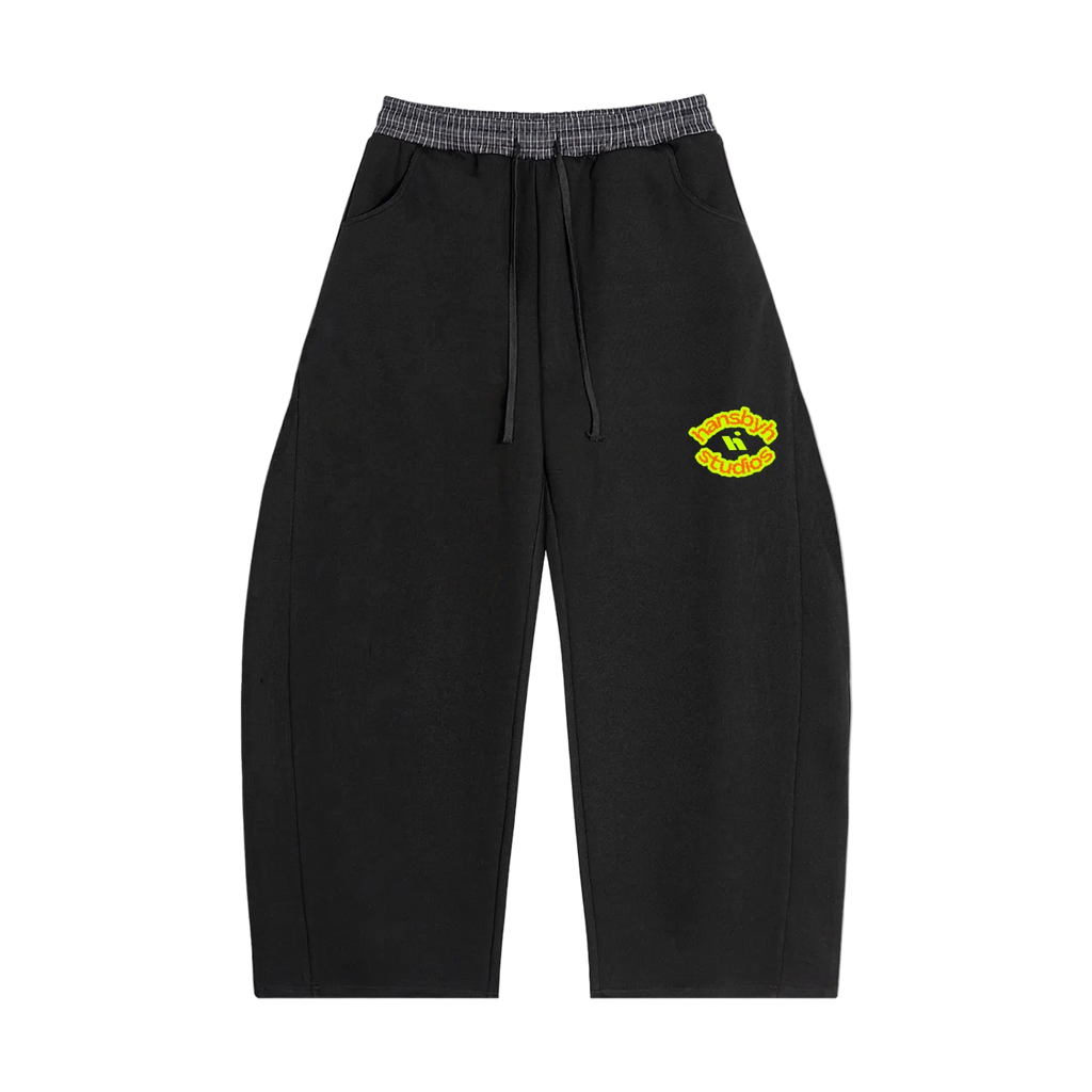 Plaid Waistband Barrel Sweatpants