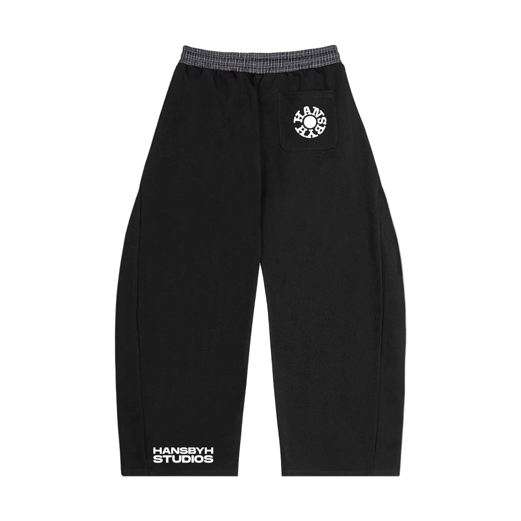 Plaid Waistband Barrel Sweatpants