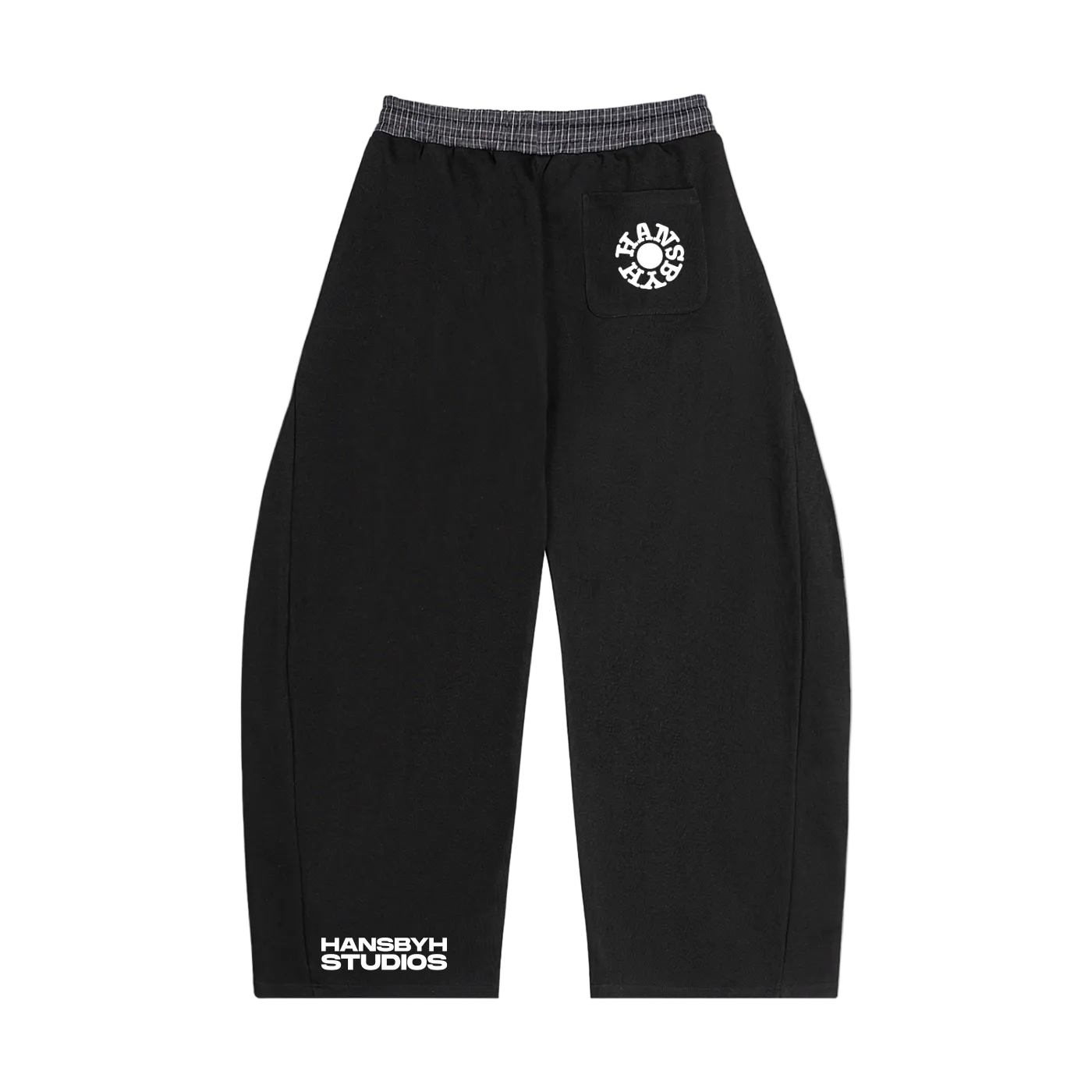 Plaid Waistband Barrel Sweatpants