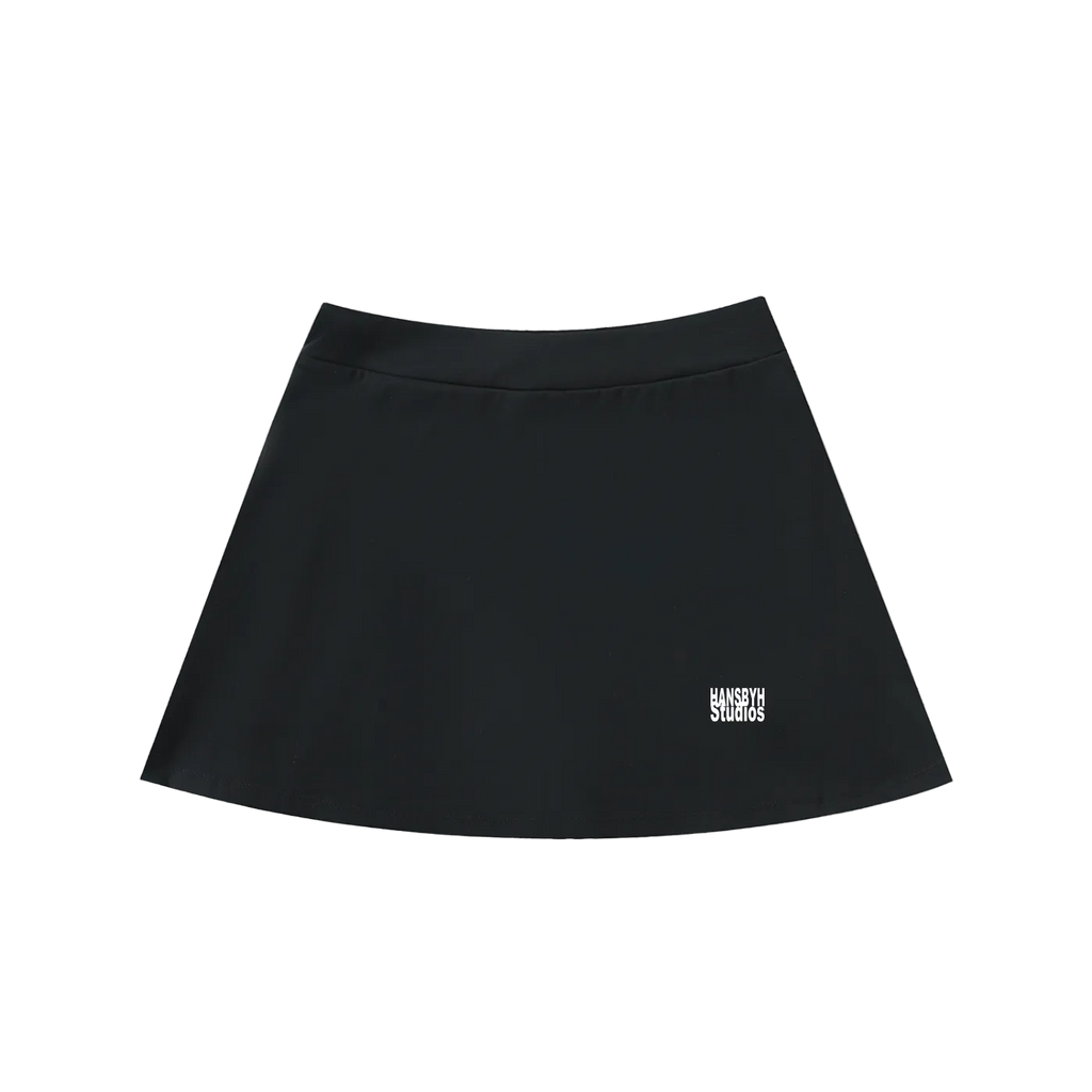 High-Waist Pocketed A-Line Skirt