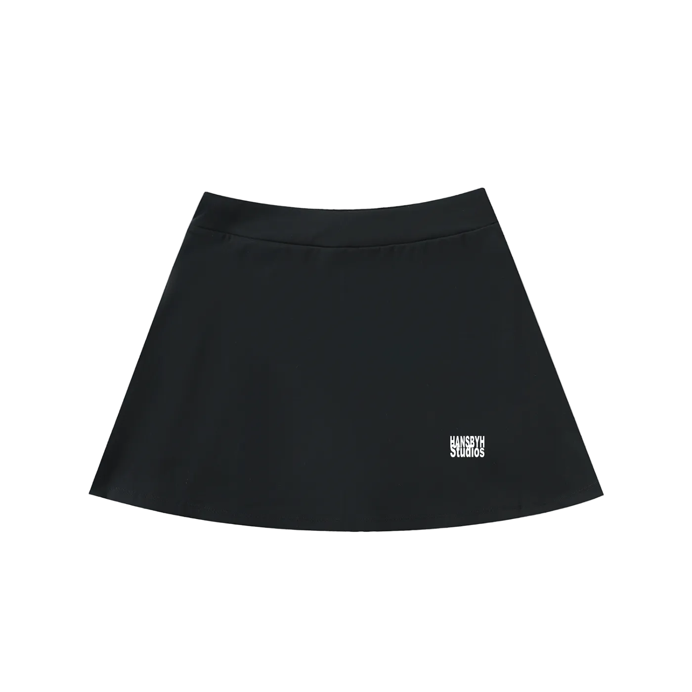 High-Waist Pocketed A-Line Skirt