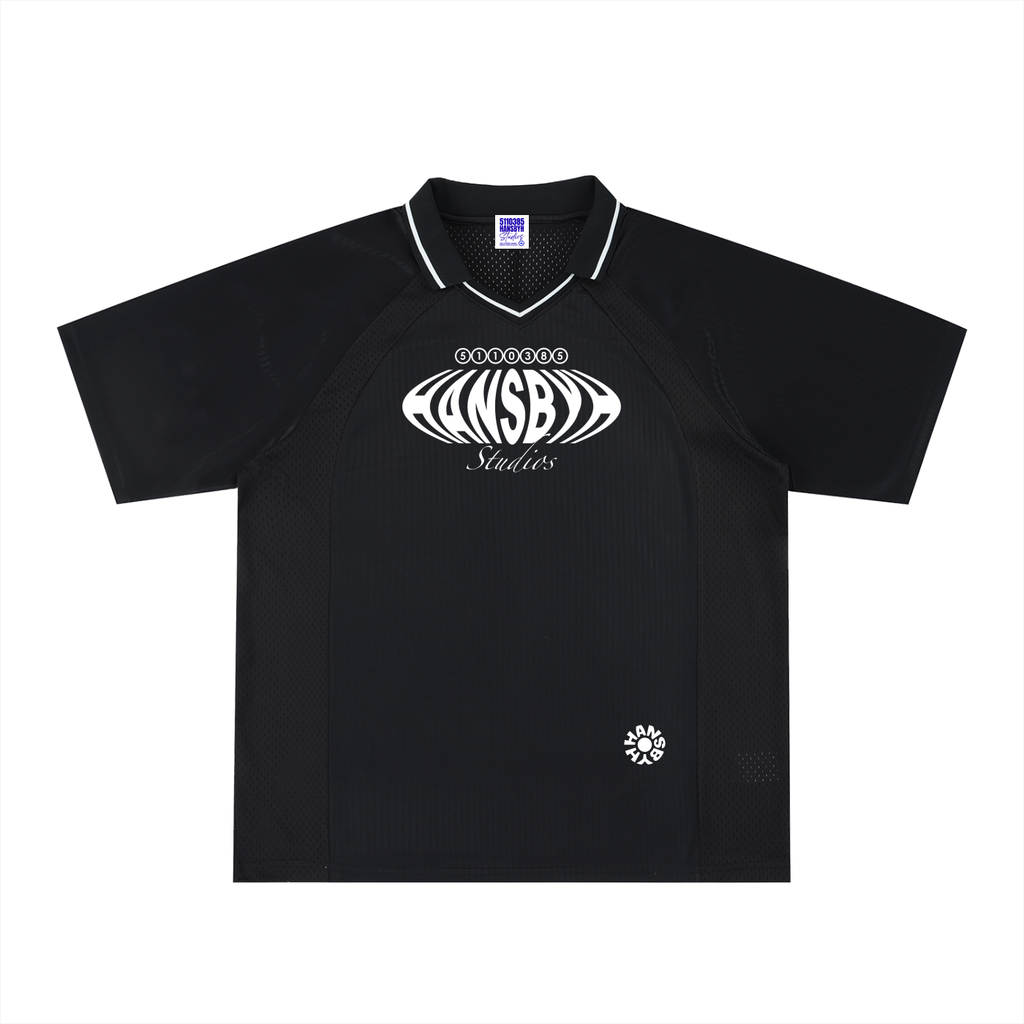 Striped V-Neck Soccer Jersey