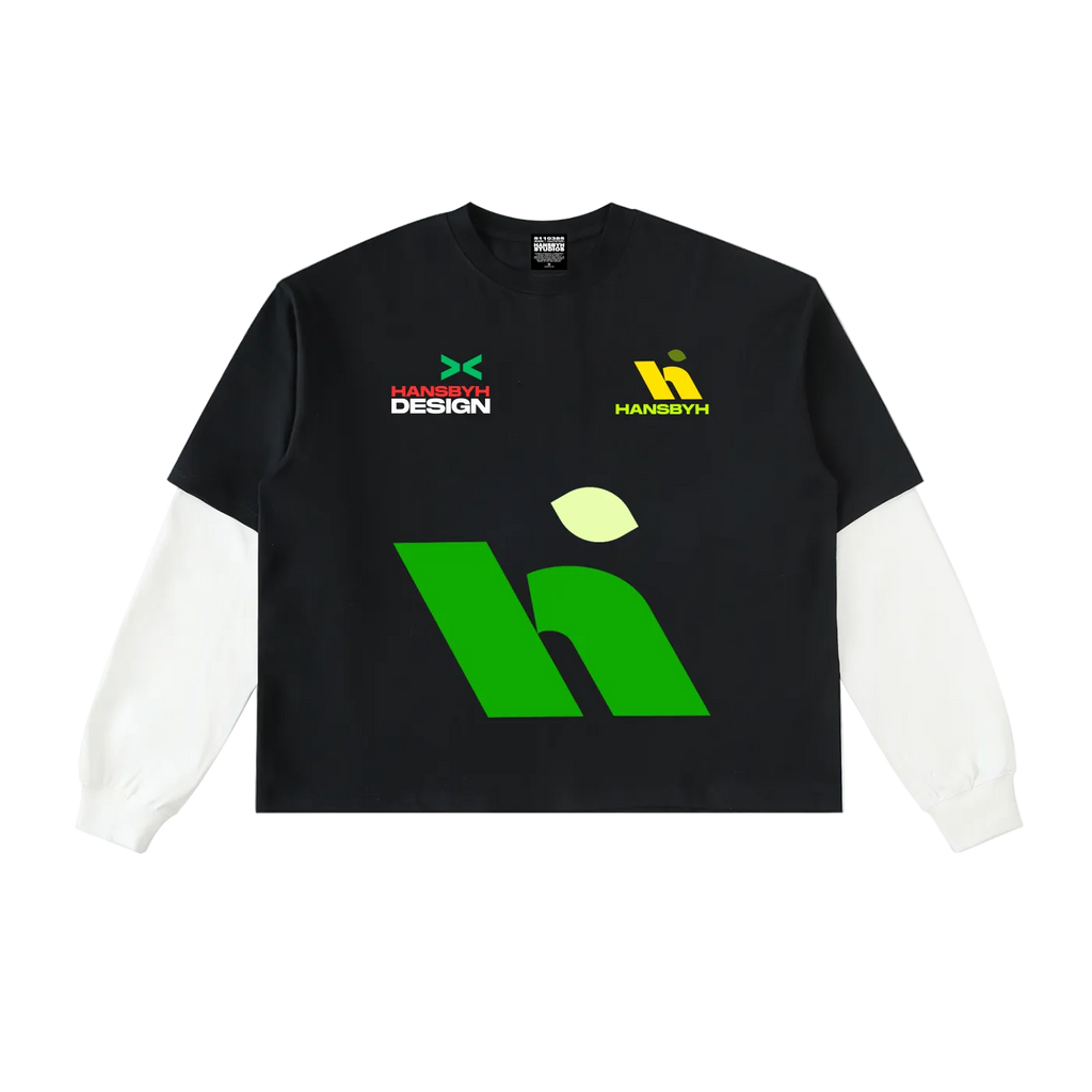 Layered Sleeve Cotton T-Shirt