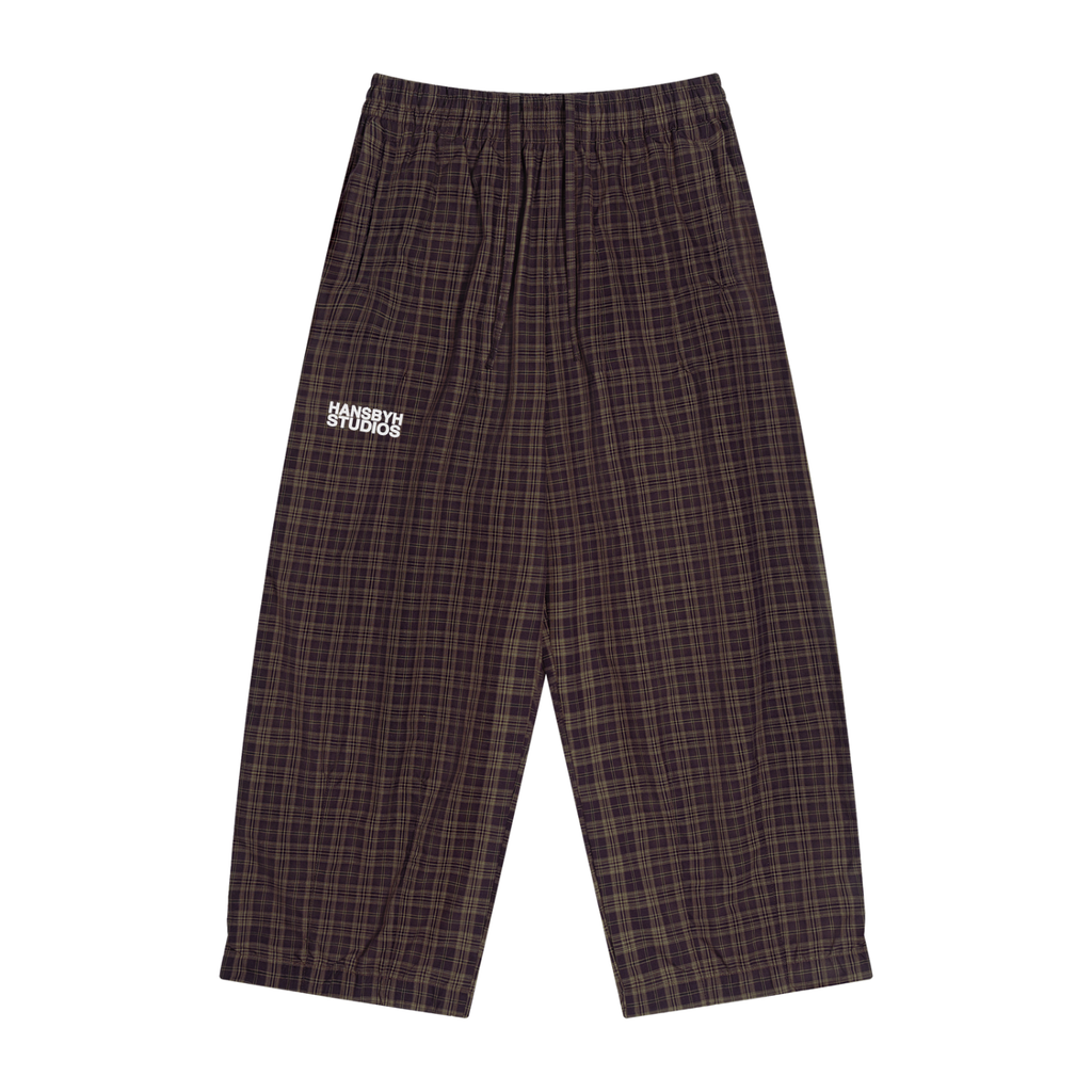 Unisex Plaid Wide Leg Pants