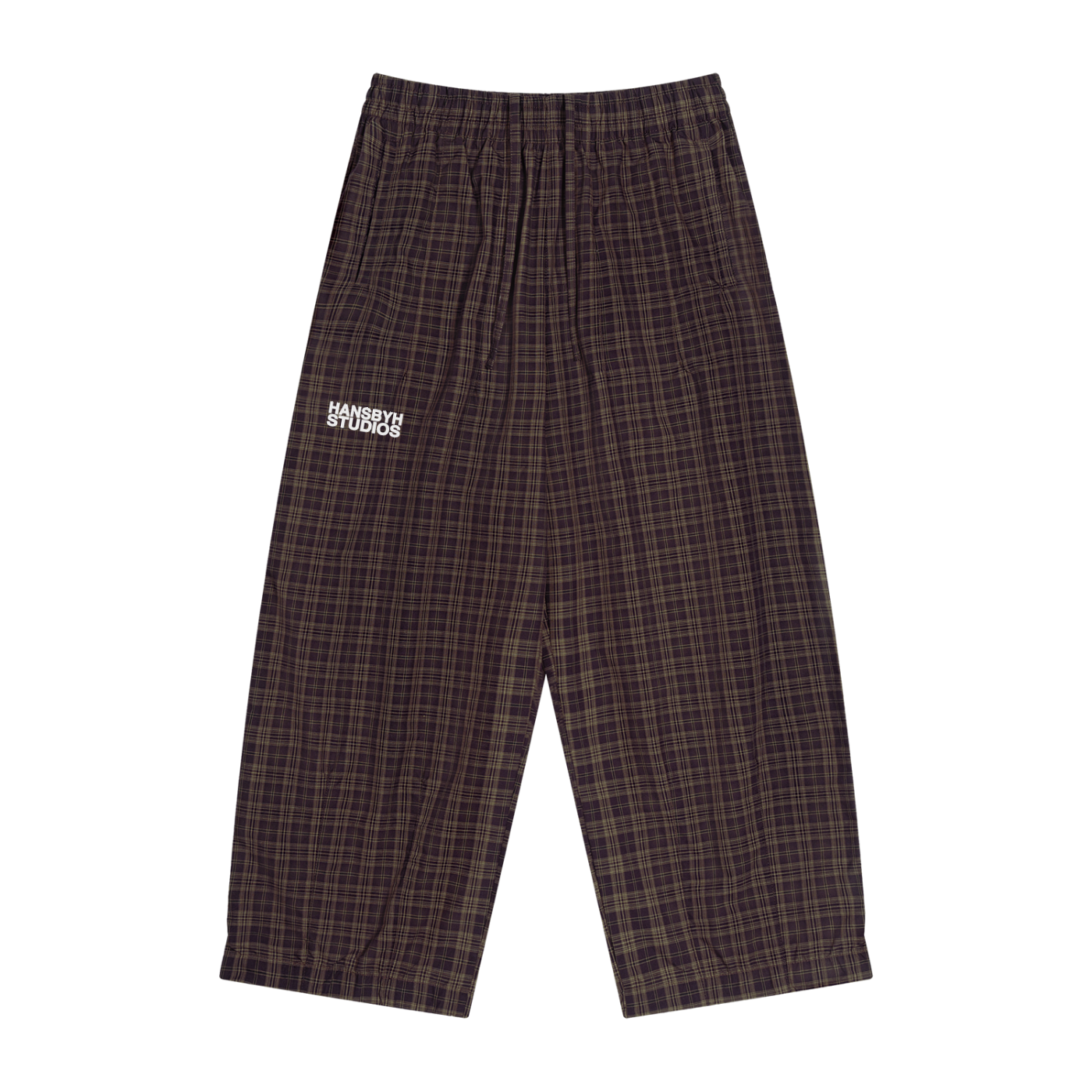 Unisex Plaid Wide Leg Pants