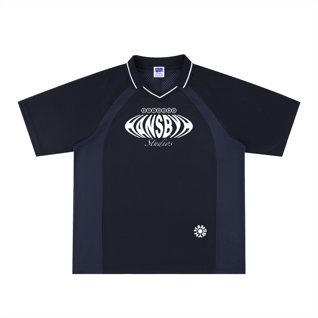 Striped V-Neck Soccer Jersey