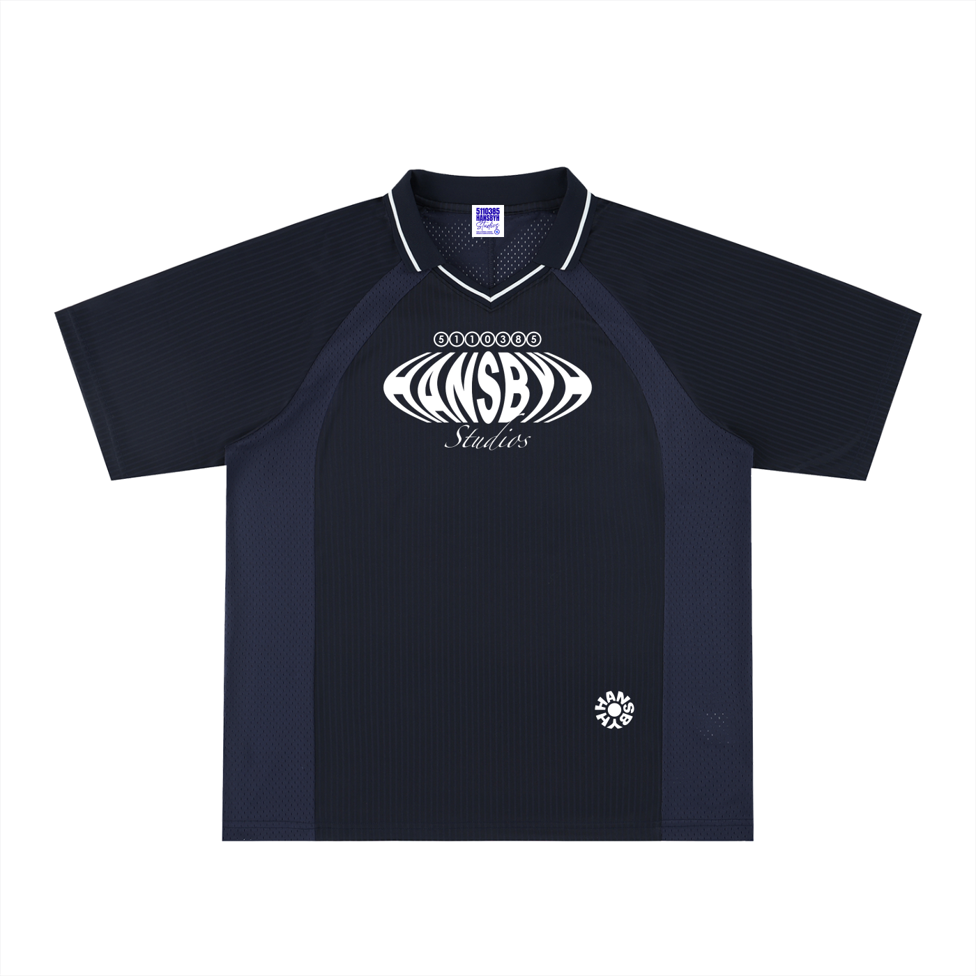 Striped V-Neck Soccer Jersey
